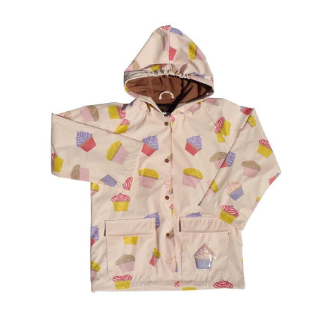 Big Girls Pink Cupcakes Galore Rain Coat 8-10 - SophiasStyle.com